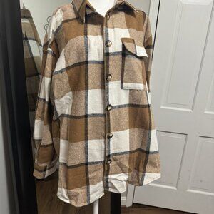 Oversized Plaid Flannel Shirt